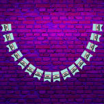Banderines Retro Ochties Music Mix Tape 50th Birthday Party<br><div class="desc">👉 Celebre su estilo de cumpleaños número 50 con este super divertido estilo retro mezcla cinta fiesta decoración con banderas. El diseño tiene un motivo y rayas de los años ochenta. Esta invitación a la fiesta de música retro hará que tu fiesta se distancie del resto. - Simplemente haga clic...</div>