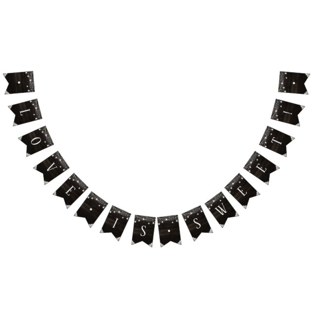 Banderines Ridge de roble Rustic Dark Wood Love es un dulce B (Todo)