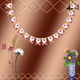 Banderines Rojo Berry Greenery Jardín Toadstool Magic Mushroo