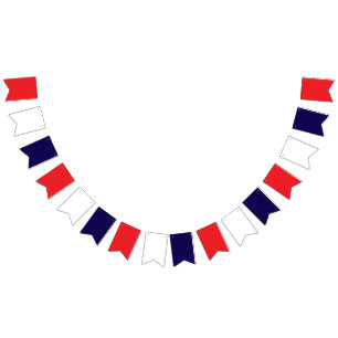 Banderines Rojo Blanco y Azul 