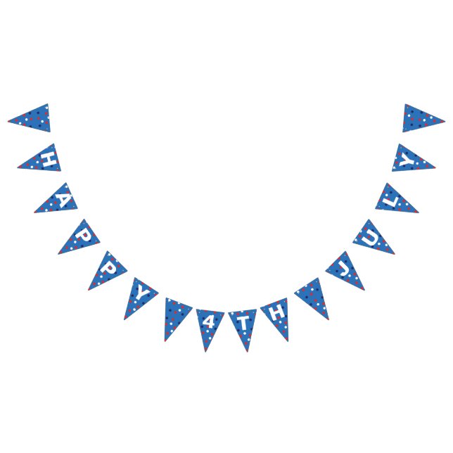 Banderines Rojo y Azul 4 de julio (Todo)