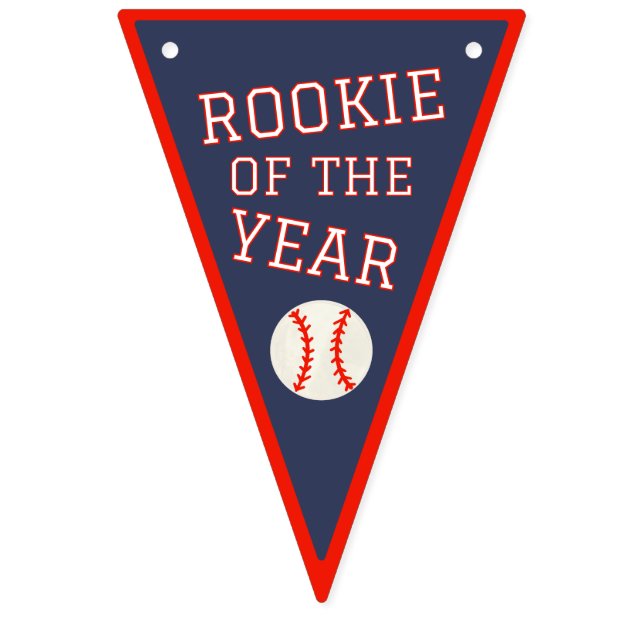 Banderines Rookie of the Year Baseball Bunting Banner (Decimosexta bandera)