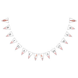 Banderines Rosa Purpurina de oro ducha de novia