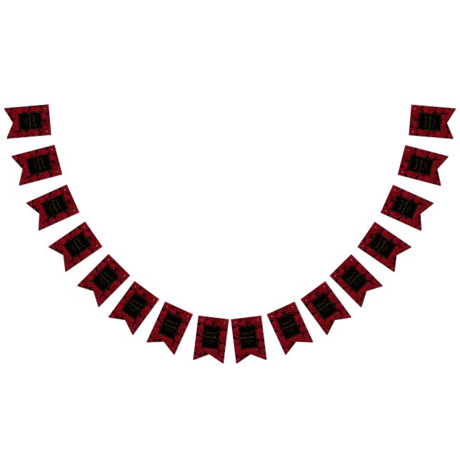 Banderines Rosa Roja Elegante - Boda (Todo)