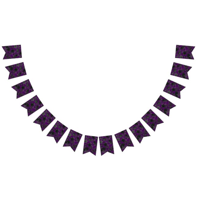 Banderines Rosas góticos del Boda negro púrpura (Todo)