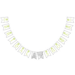 Banderines Rosas verdes posan con ducha de novia