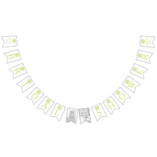 Banderines Rosas verdes posan con ducha de novia