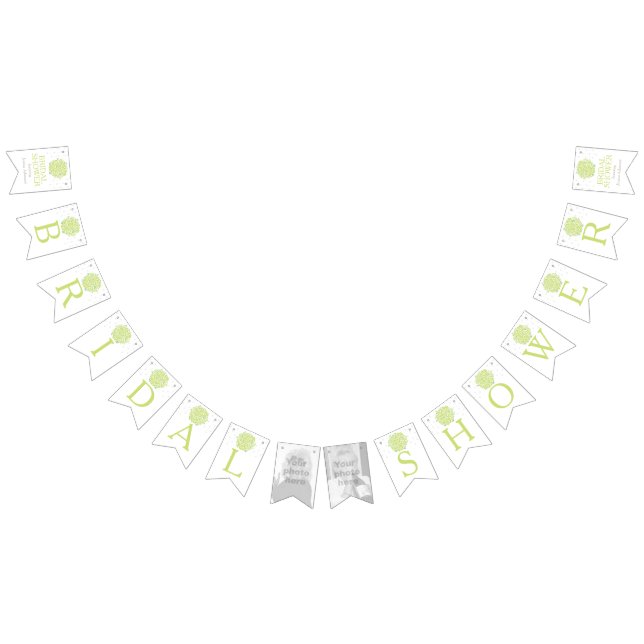 Banderines Rosas verdes posan con ducha de novia (Todo)