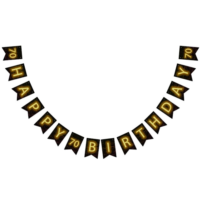 Banderines Rótulo neón en ladrillo por 70 años (Todo)