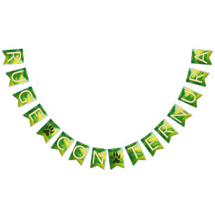 Banderines Ruge con ternura, Baby Shower Safari Fondo Selva