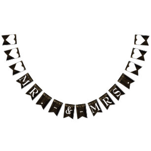 Banderines Rustic Wood String Lights Mr. Mrs. Boda