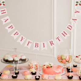 Banderines Rústico Elegante Chica Berry Primer Partido de Cum