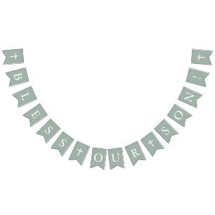 Banderines Sage bendice a nuestro hijo banner bautismo bander