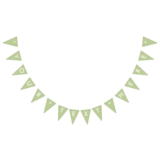 Banderines Sage Solid Color Personalizar It (Todo)