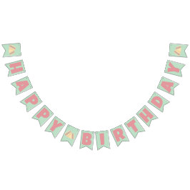 Banderines Sandwich de fresa Matcha Feliz cumpleaños