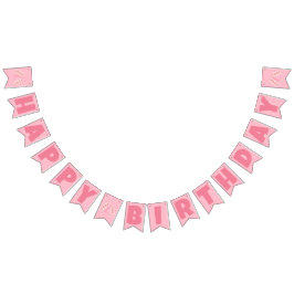 Banderines Sandwich de fresa rosa Feliz cumpleaños