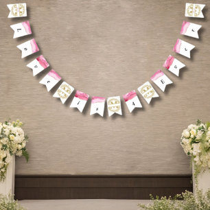 Banderines Script de Tipografía Elegante Rosa Agata Decoració