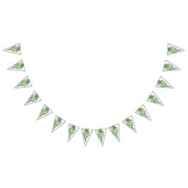 Banderines Señal de boda de helecho verde minimalista