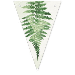 Banderines Señal de boda de helecho verde minimalista