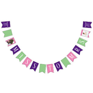 Banderines Señal De Foto Personalizada De La Sra. Brides Bach
