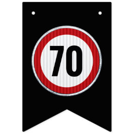 Banderines Señal de límite de velocidad de cumpleaños 70 ANY