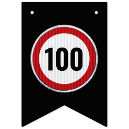 Banderines Señal de límite de velocidad por cumpleaños número