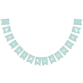 Banderines Sexo neutro en verde Pastel de Baby Shower