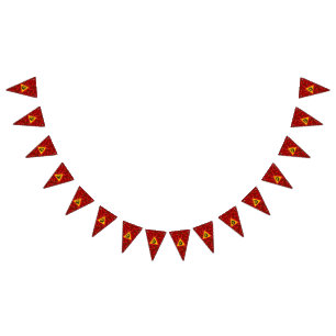 Banderines Signo de peligro de pimienta caliente