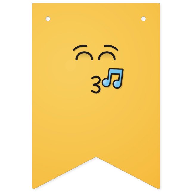 Banderines Silbando cara con ojos sonrientes (Primera bandera)