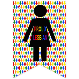 Banderines Silhouette lesbiana LGBTQ y damas de arco iris