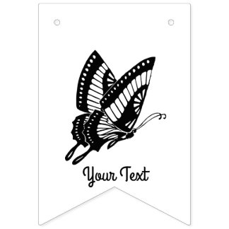 Banderines Silhouette mariposa
