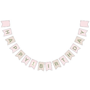 Banderines Silly Goose Happy Birthday Bunting - Cottagecore
