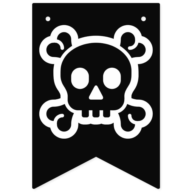 Banderines Símbolos simples / iconos - SKULL & BONES + ideas (Primera bandera)