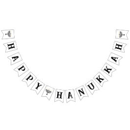 Banderines Simple Festival de las Luces Menorah Hanukkah