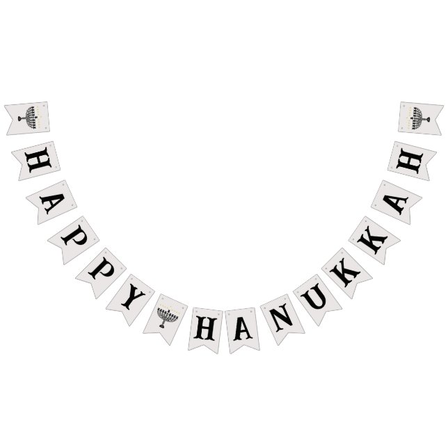 Banderines Simple Festival de las Luces Menorah Hanukkah (Todo)