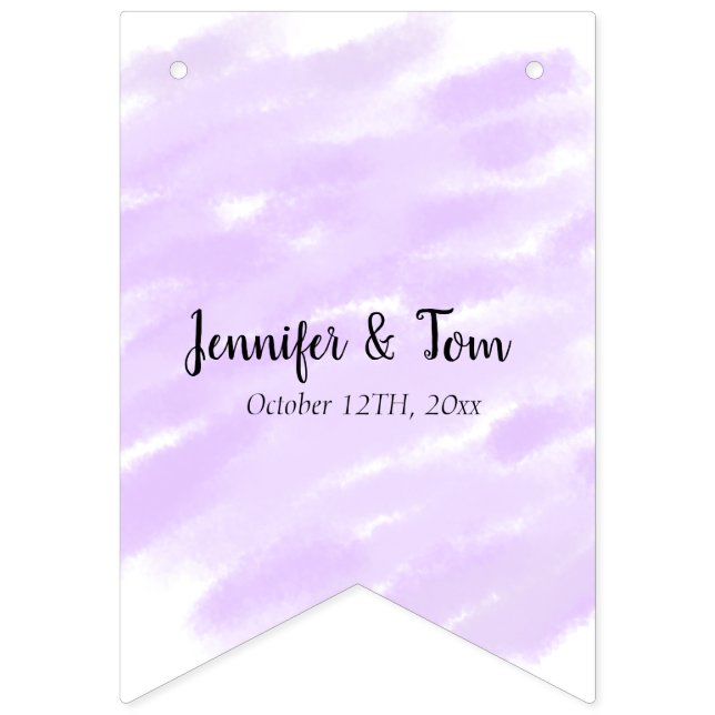 Banderines simple minimal add your name custom wedding unity  (Primera bandera)