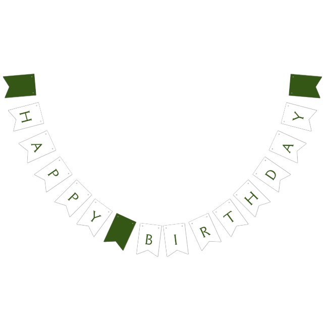 Banderines simple minimal happy birthday CUSTOM Bunting Flags (Todo)