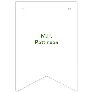 Banderines Simple minimal verde añade tu texto nombre foto pe