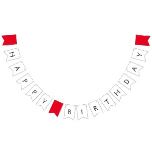 Banderines simple mínimo feliz PERSONALIZADO de cumpleaños