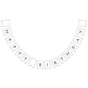 Banderines simple mínimo feliz PERSONALIZADO de cumpleaños