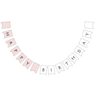 Banderines simple mínimo feliz PERSONALIZADO de cumpleaños 