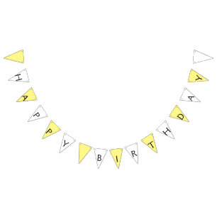 Banderines simple mínimo feliz PERSONALIZADO de cumpleaños 