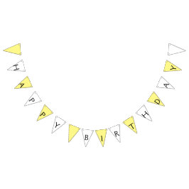 Banderines simple mínimo feliz PERSONALIZADO de cumpleaños Bu