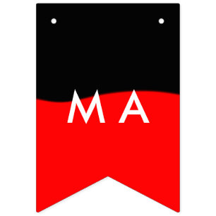 Banderines Simple monograma añade tu nombre letra hombre mini