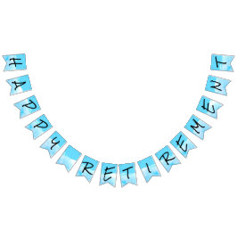 Banderines Simple y moderna acuarela azul cielo azul feliz re