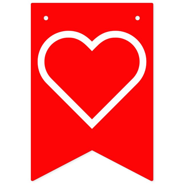 Banderines Simplemente símbolos/iconos - CORAZÓN + ideas (Primera bandera)