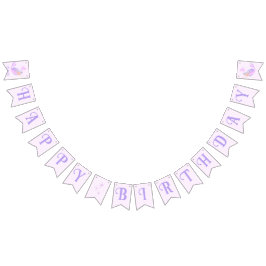 Banderines Sirena bajo el mar Chica de cumpleaños edad rosada