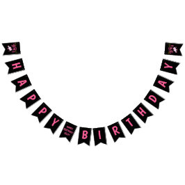 Banderines Skate en un banner de bunting de ocho cumpleaños