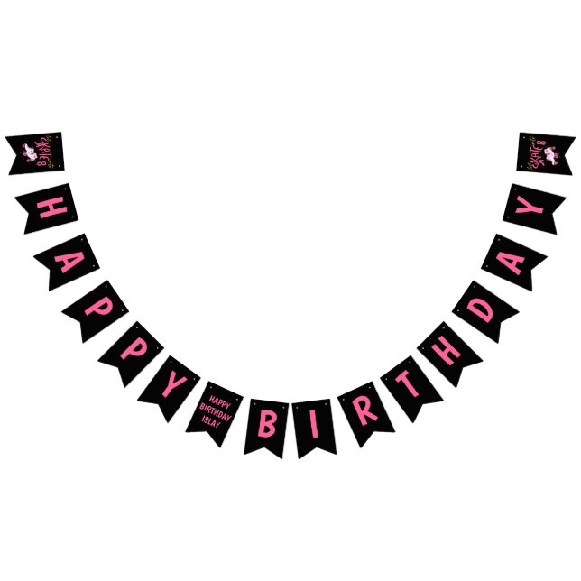 Banderines Skate en un banner de bunting de ocho cumpleaños (Todo)