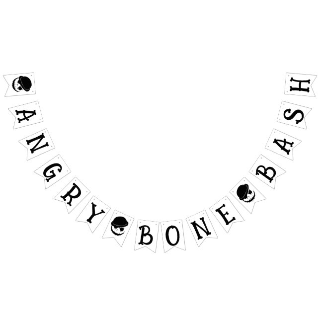 Banderines Skeleton enojado Bone Bash Halloween (Todo)